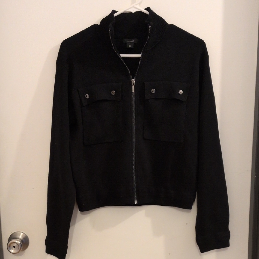 Halogen Black Utility Jacket for Women